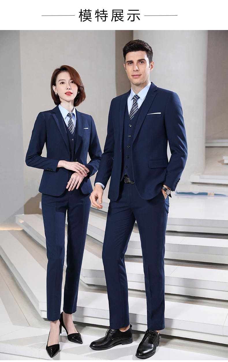 企業定做團體西服模特展示圖片1
